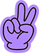 Icon Peace Zeichen lila